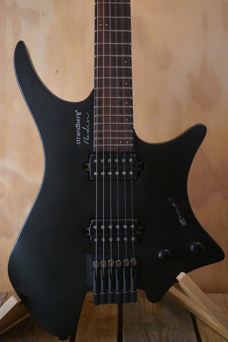 Strandberg Boden Essential 6 Black Granite Headless Electric Guitar, (Used)