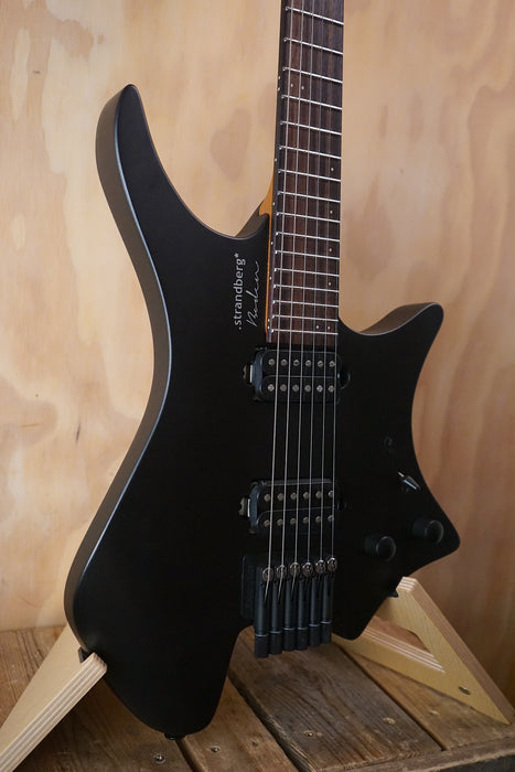 Strandberg Boden Essential 6 Black Granite Headless Electric Guitar, (Used)