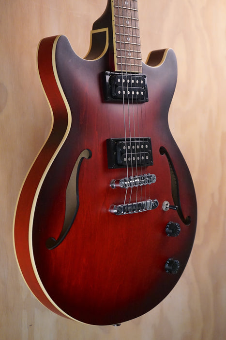 Ibanez AM53 SRF Sunburst Red Flat Semi-Hollow Electric Guitar, (Used)