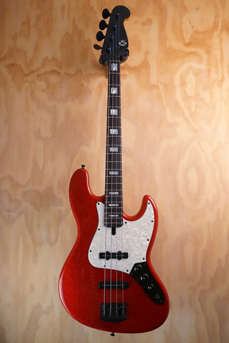 Maruszczyk Elwood 4p Red Sparkle 32" Scale Bass Guitar, (Used)