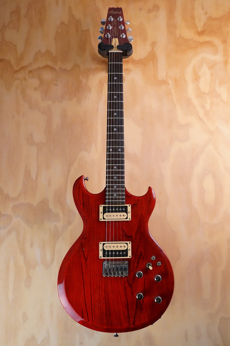 Aria Pro II Cardinal Series CS-350 Transparent Red Electric Guitar, (Used)