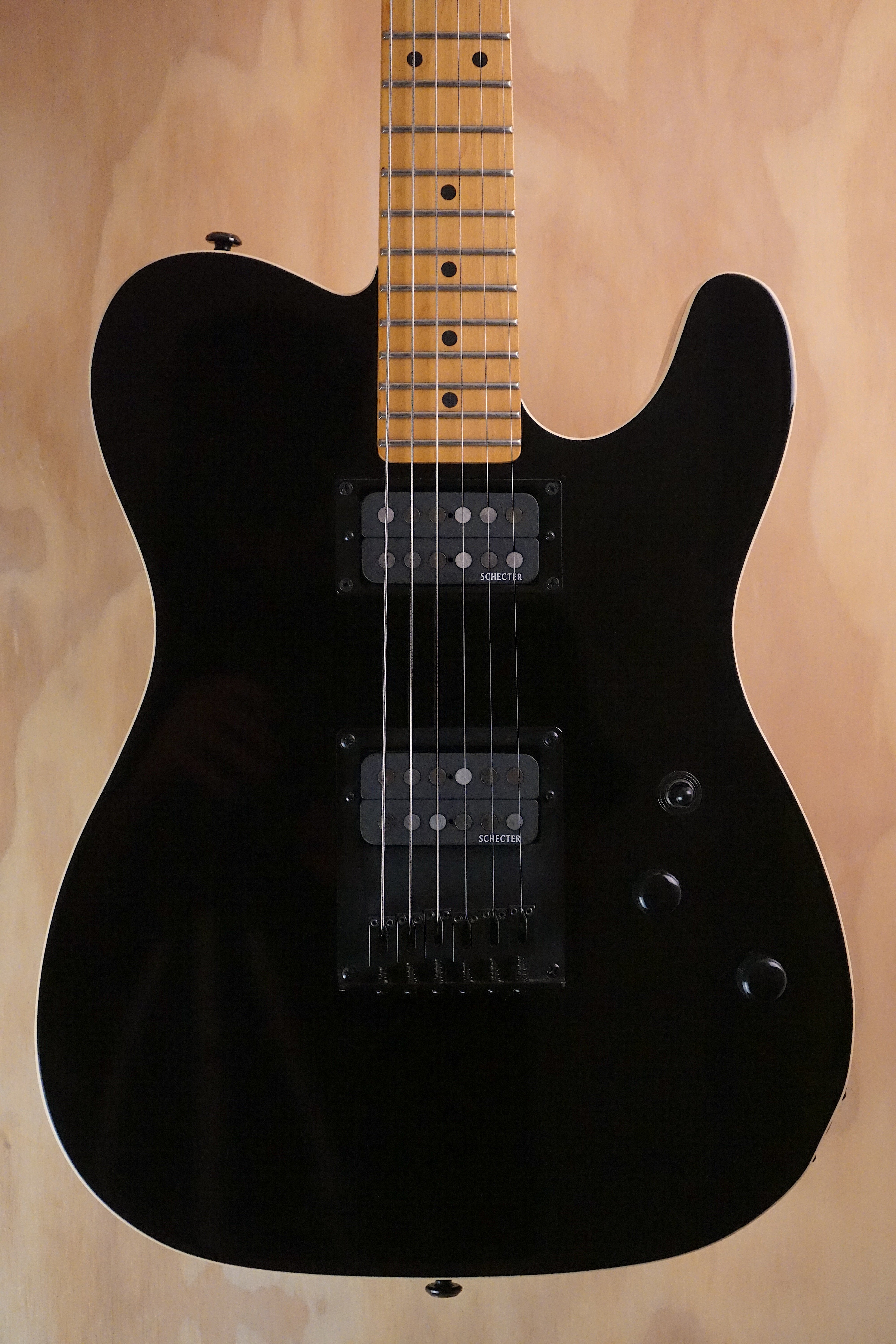 Schecter PT Black Electric Guitar, (Used) - Fair Deal Music