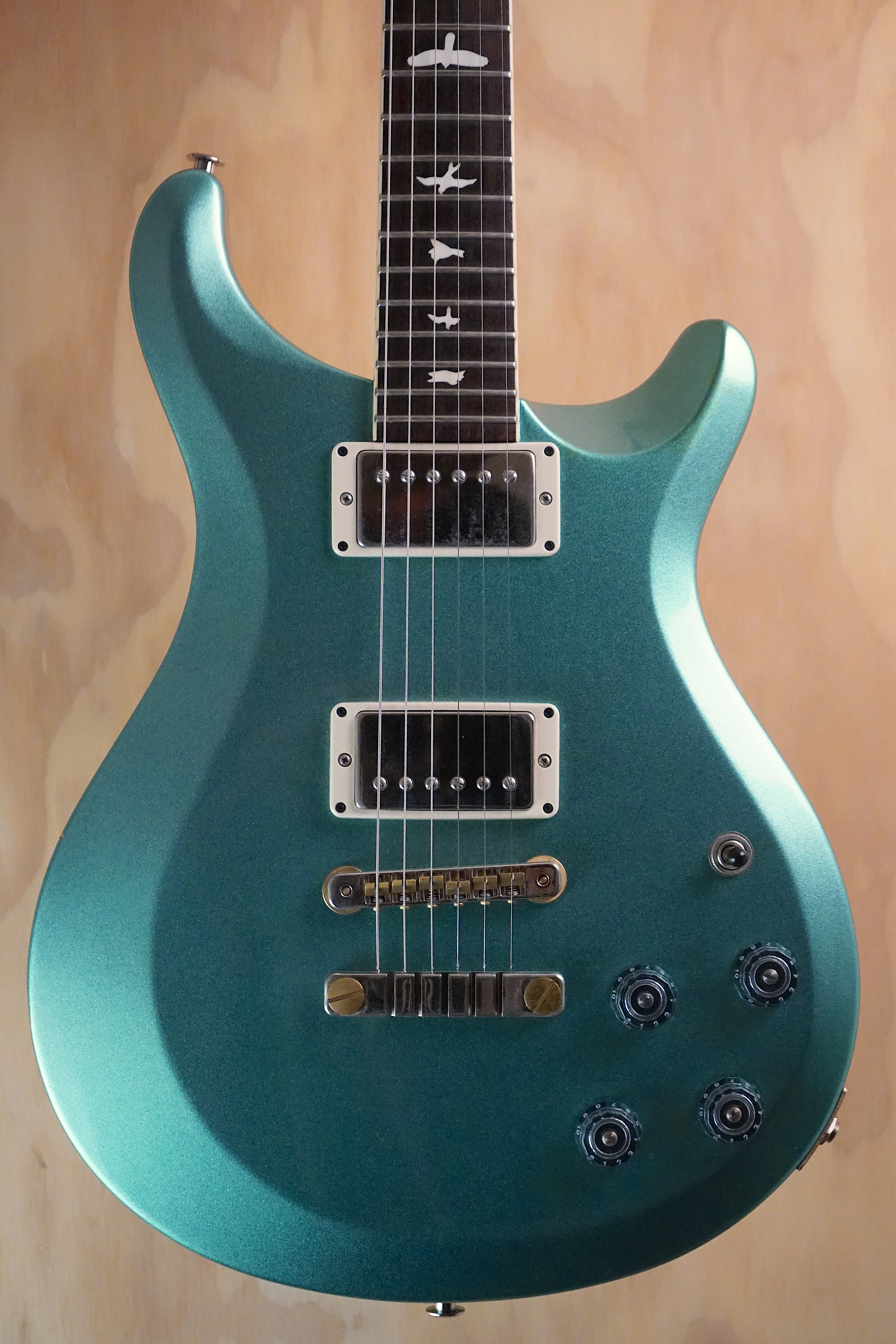 PRS S2 McCarty 594 Thinline Frost Green Metallic Electric Guitar, (Used) - Fair Deal Music