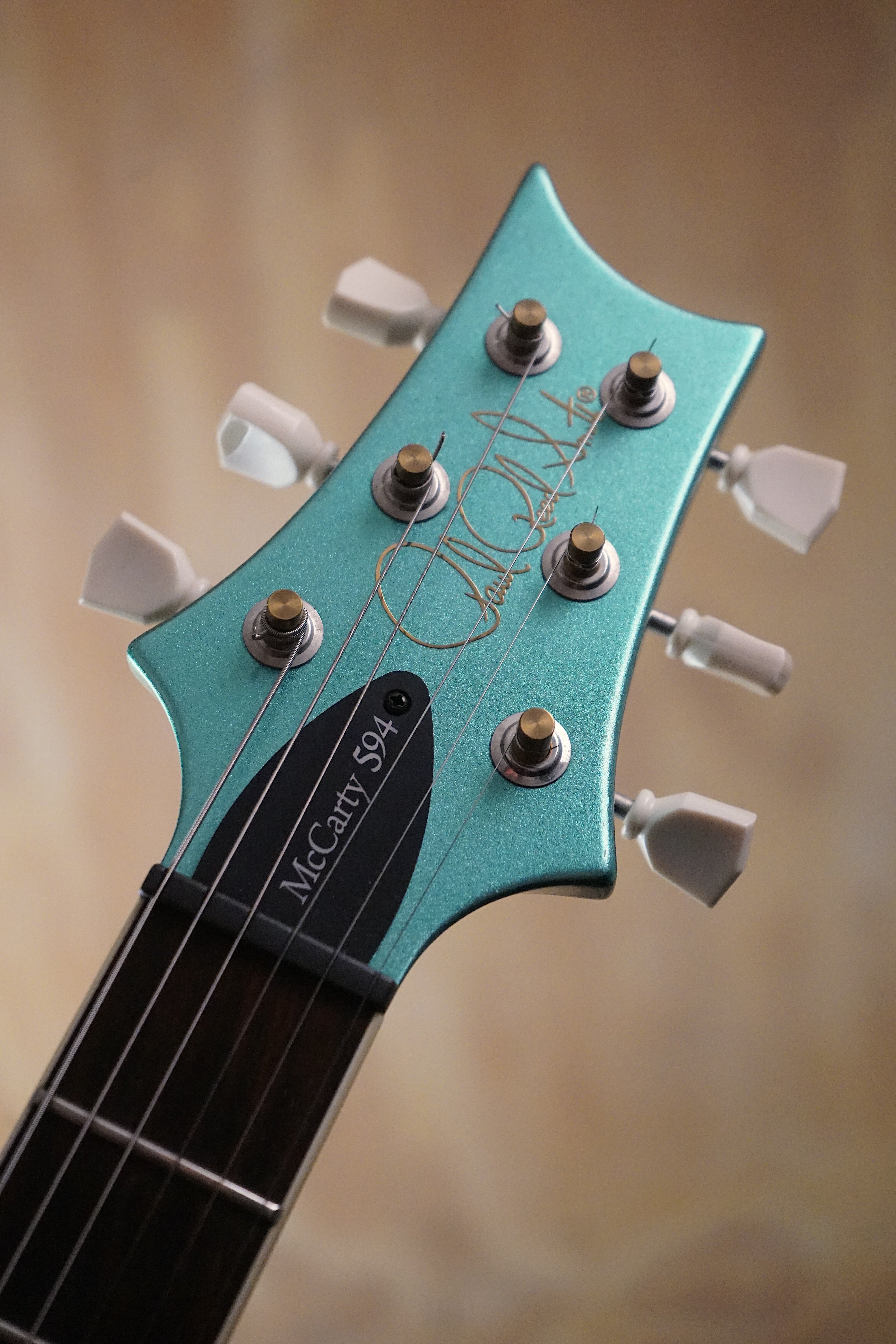 PRS S2 McCarty 594 Thinline Frost Green Metallic Electric Guitar, (Used) - Fair Deal Music