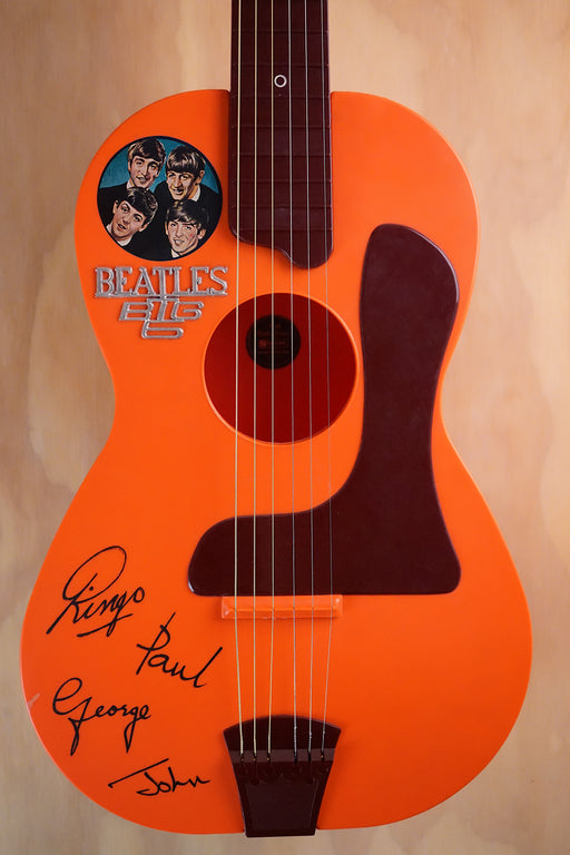 Selcol The Beatles 1964 Big 6 Plastic Toy Guitar with Original Box & Booklet, (Used) - Fair Deal Music