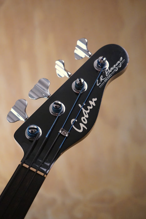 Godin A4 Fretless Bass Guitar Black, (Used)