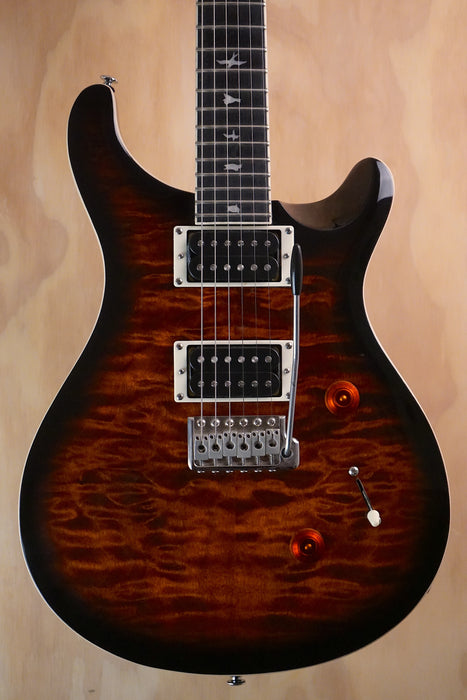 PRS SE Custom 24 Quilt Black Gold Burst Electric Guitar, (Used)