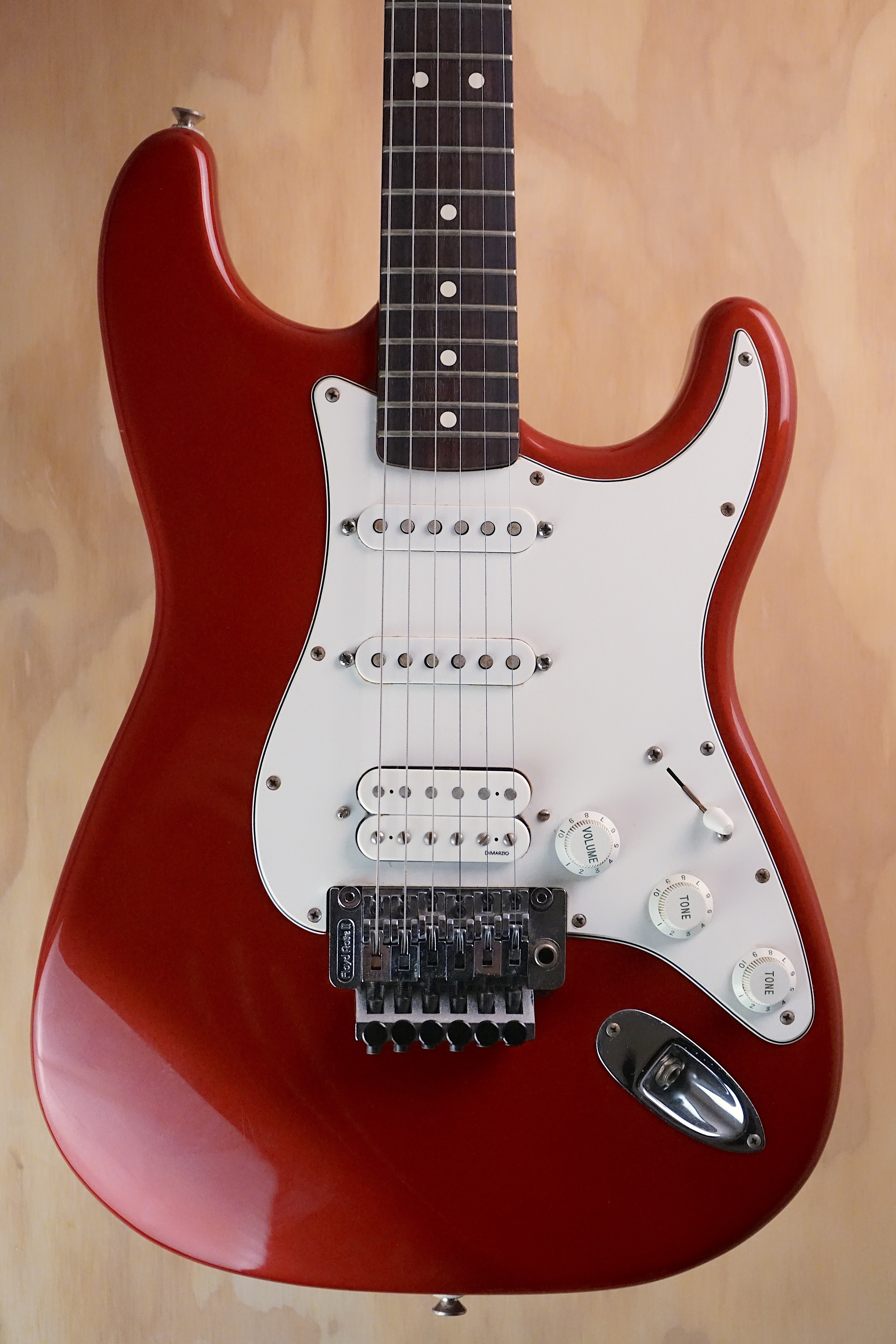 1995 Fender Richie Sambora Signature Standard Stratocaster Crimson Red Metallic, (Used) - Fair Deal Music