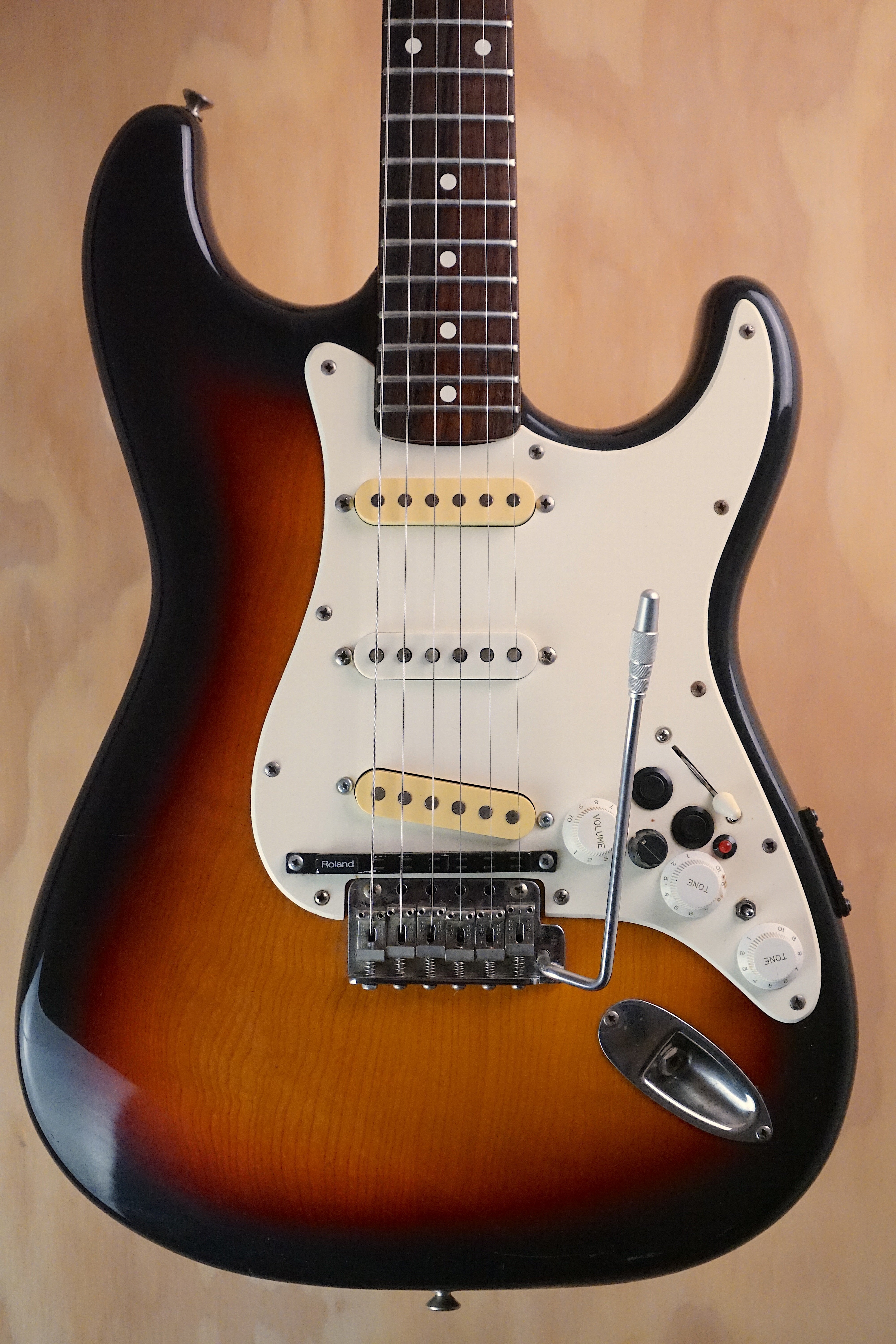 Squier JV Stratocaster Sunburst Roland GR Pickup Mod Electric Guitar, (Used)