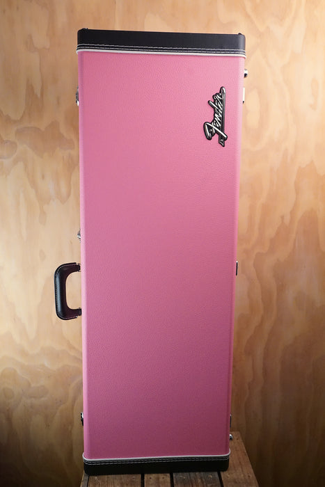 Fender Joe Strummer Stratocaster / Telecaster Case & Matching Vintage Strap Pink Leopard, (Used)