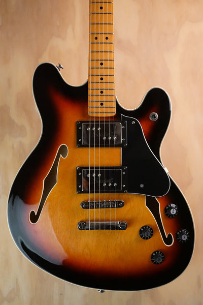 Squier Classic Vibe Starcaster 3-Tone Sunburst Semi-Hollow Electric Guitar, (Used)