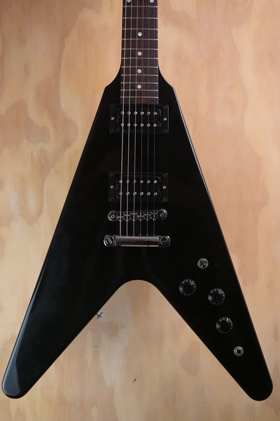 Gibson 80s Flying V Ebony Electric Guitar, (Used)