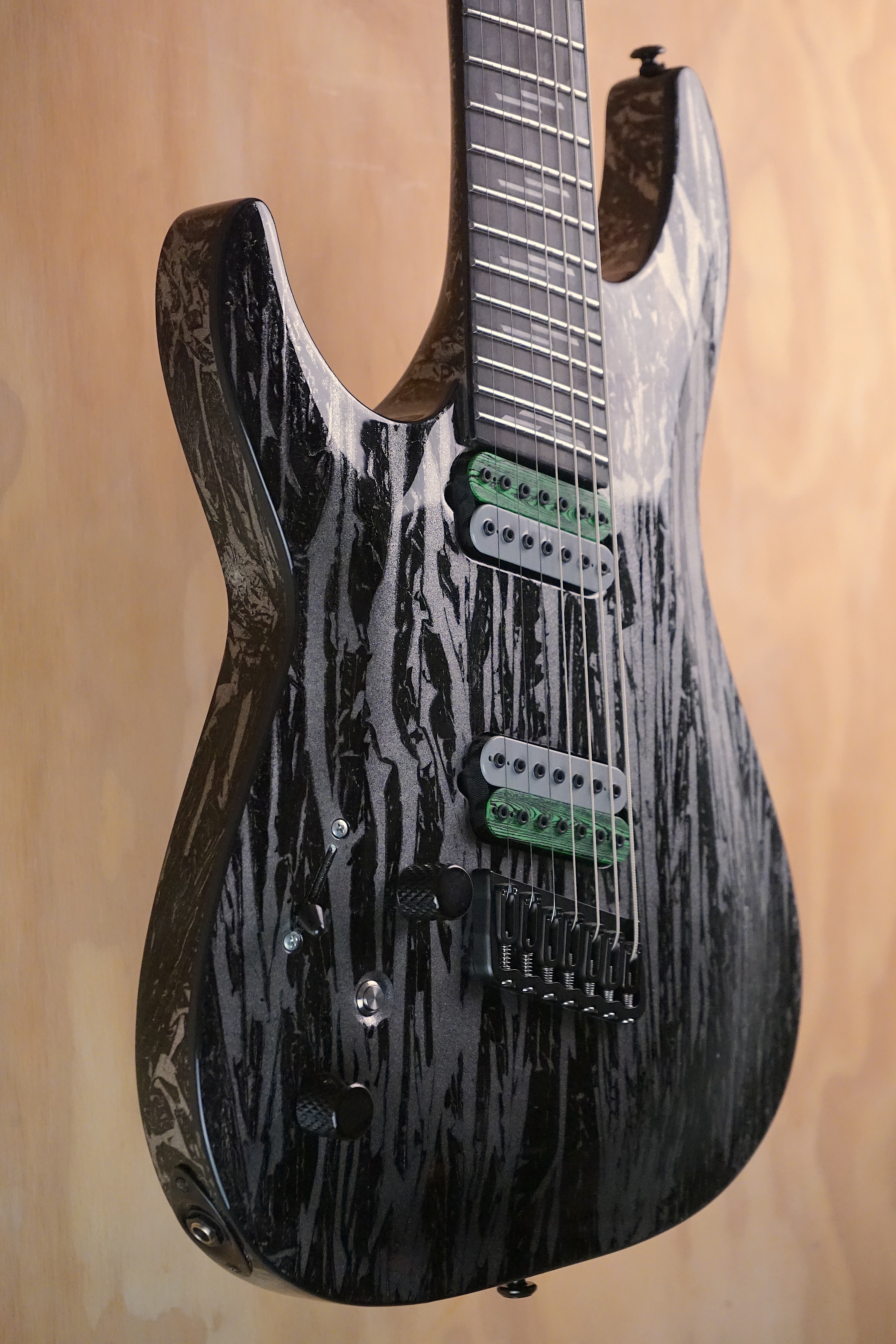 Schecter C-7 Silver Mountain Multiscale Left-Handed, (Used, Comm)