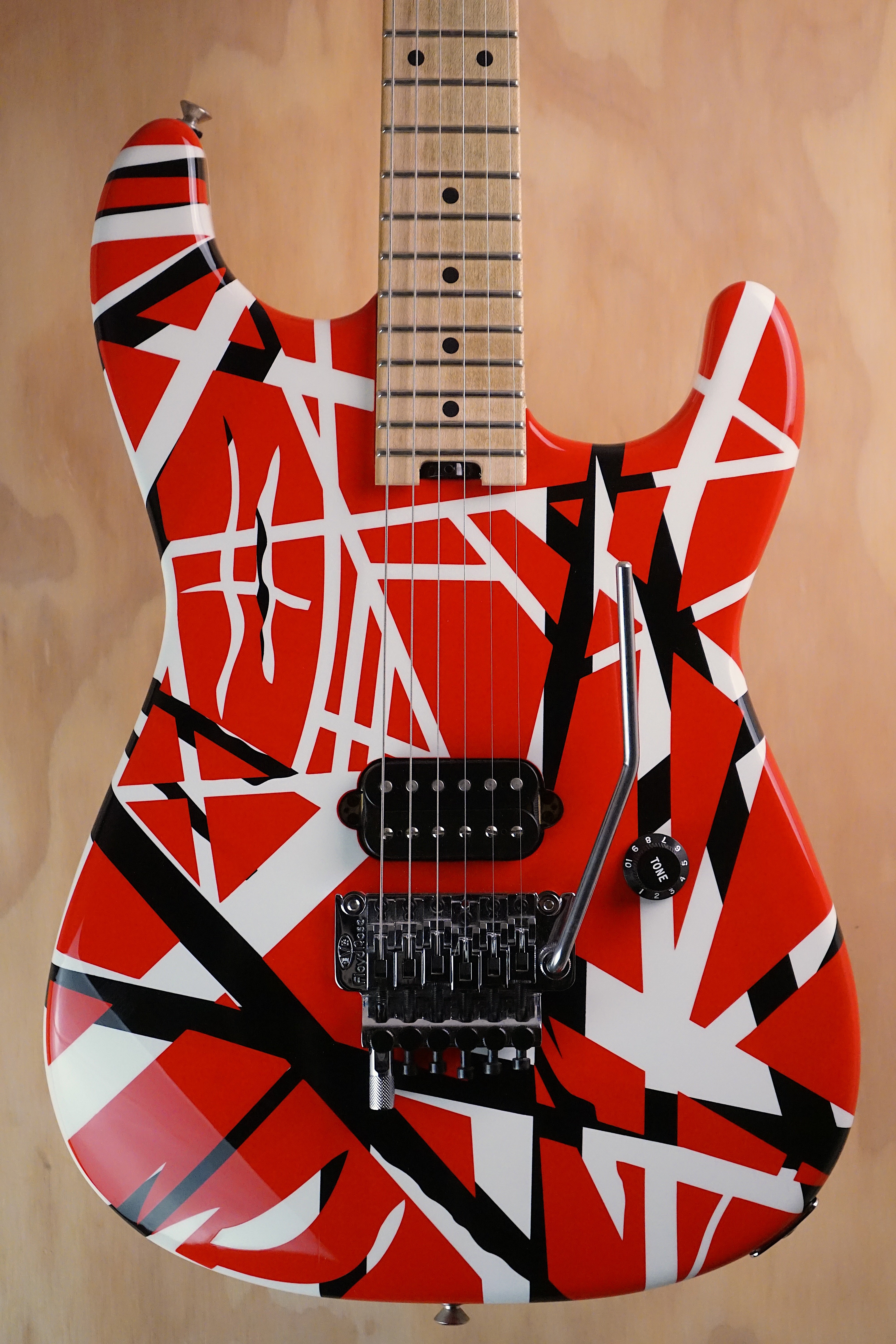 EVH Striped Series Red with Black Stripes Electric Guitar, (Used, Comm)