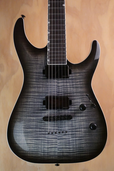 ESP LTD Deluxe MH-1000NT FM Charcoal Burst Electric Guitar, (Used)