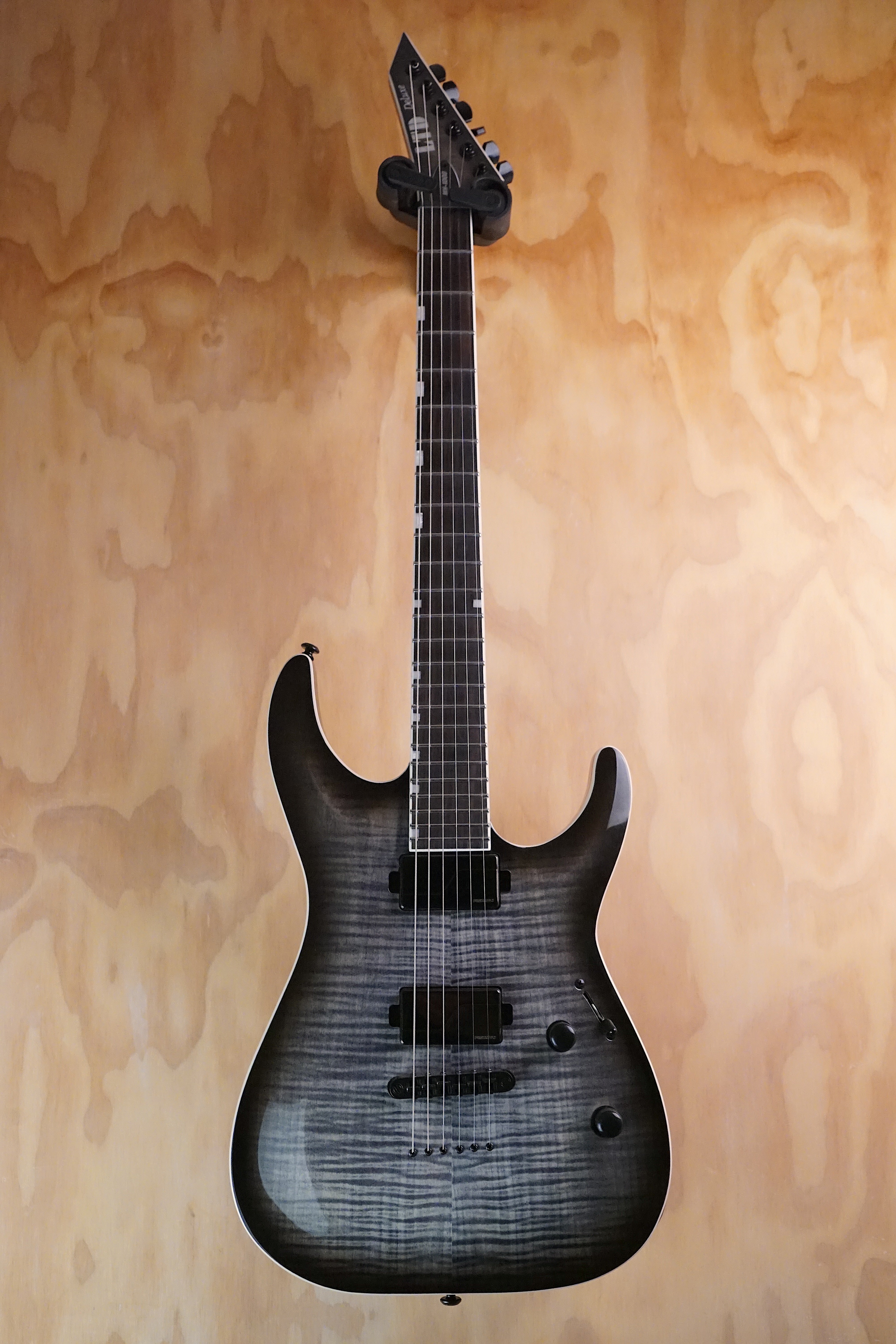 ESP LTD Deluxe MH-1000NT FM Charcoal Burst Electric Guitar, (Used)