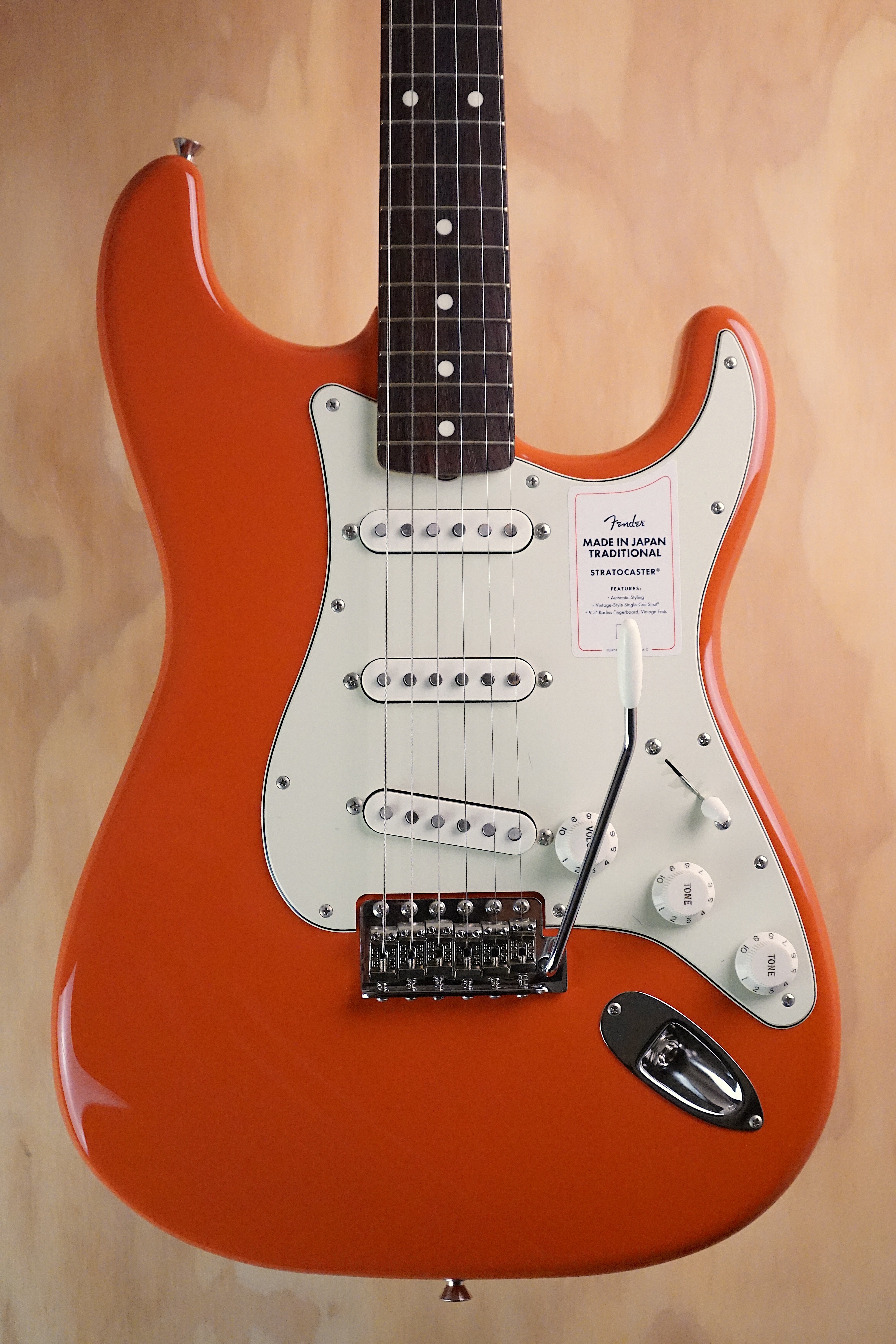 Fender Made in Japan Traditional II ’60s Stratocaster Fiesta Red, (Used, Comm)