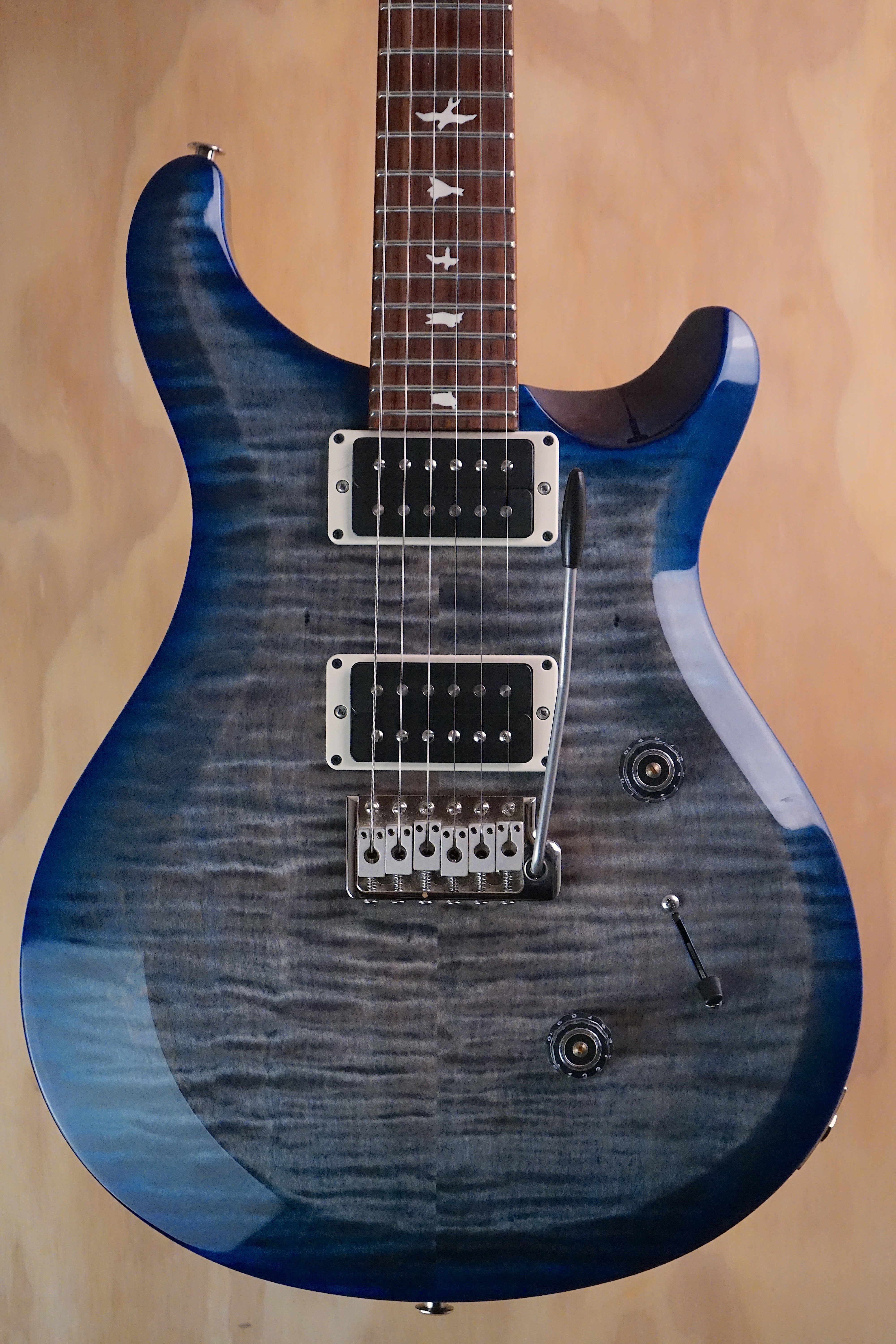 PRS S2 Custom 24 Faded Gray Black Blue Burst Electric Guitar, (Used, Comm)