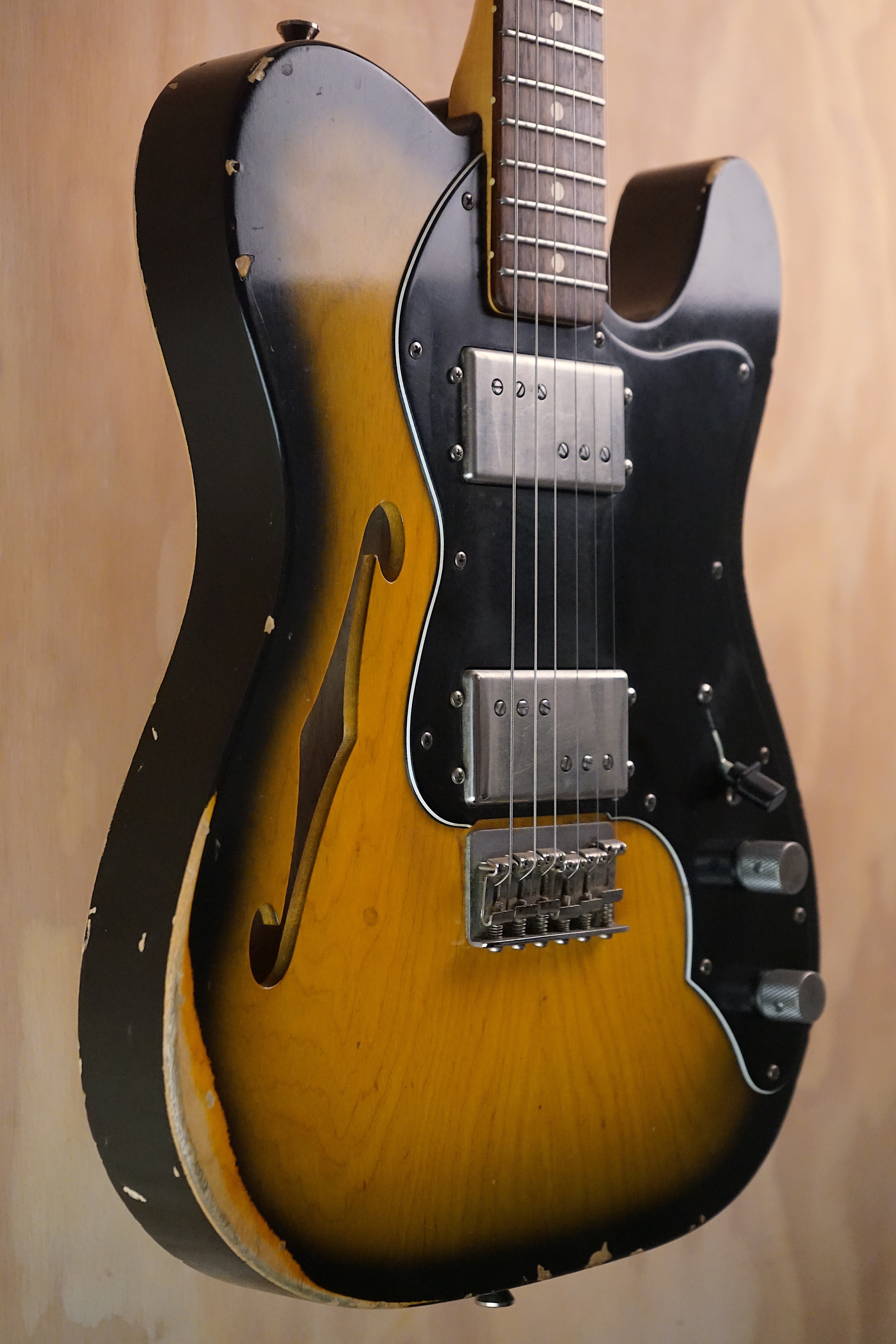 Nashguitars T-72TL 2-Tone Sunburst Relic HH Thinline, (Used, Comm)