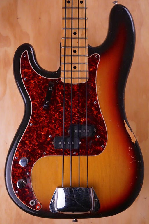 1973 Fender Precision Bass in Sunburst Left-handed Converted to Right, (Used, Comm) - Fair Deal Music