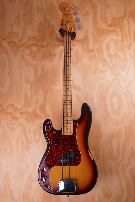 1973 Fender Precision Bass in Sunburst Left-handed Converted to Right, (Used, Comm) - Fair Deal Music