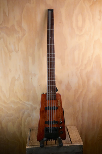 Hohner B2AV Walnut Stain 5-String Headless Bass, (Used)