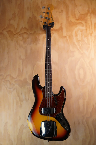 Fender Custom Shop ’64 Jazz Bass Relic RW 3-Color Sunburst, (Used)