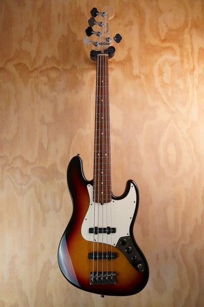 Fender American Series Jazz Bass V with S-1 Switch 3-Tone Sunburst, (Used, Comm)