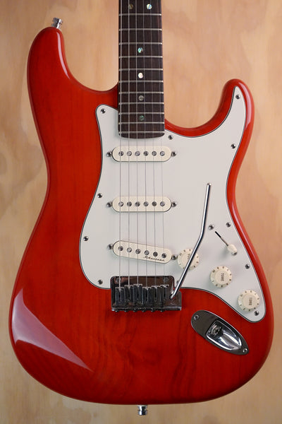 Fender American Deluxe Stratocaster Aged Cherry Burst, (Used, Comm)