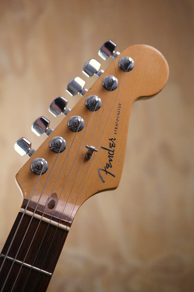 2000 Fender American Deluxe Stratocaster Teal Green Transparent, (Used, Comm)