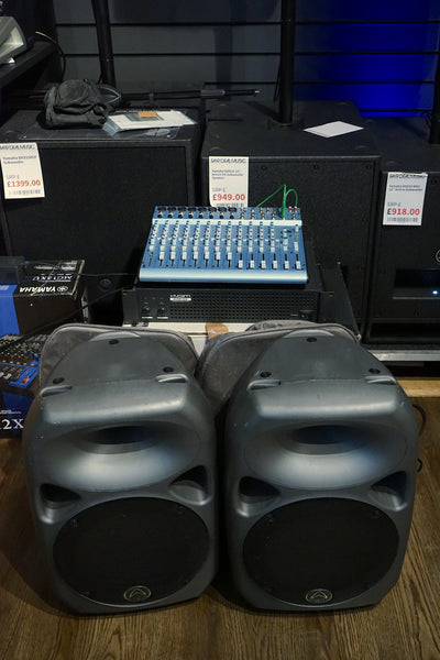 Wharfedale Titan 12 PA Bundle with Alesis Mixer & KAM Amp – Used, Comm