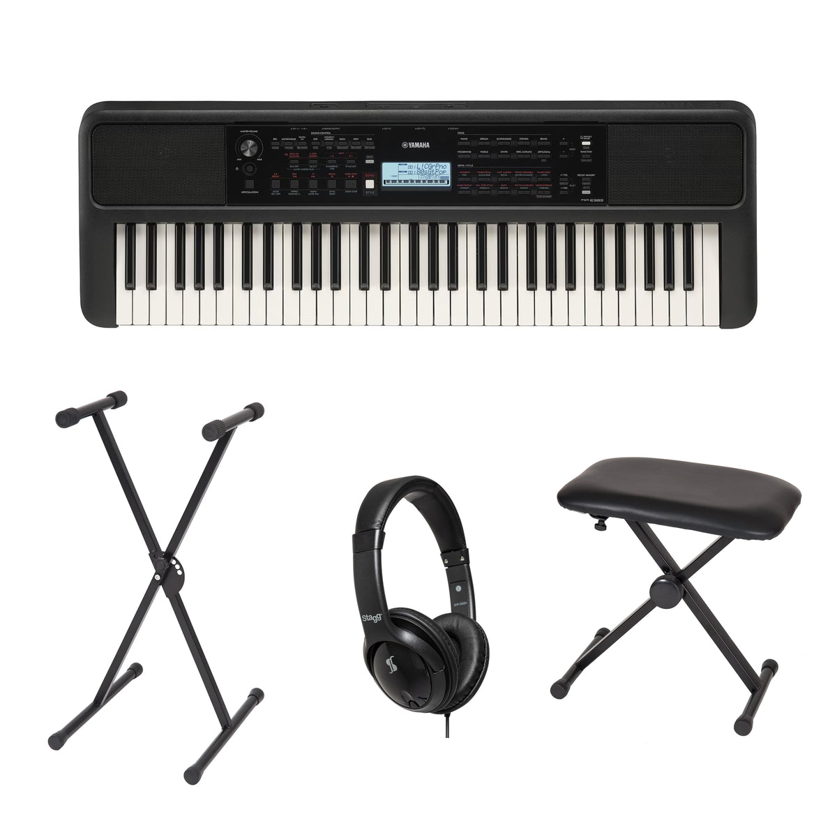 Yamaha PSR-E383 Keyboard Bundle — Fair Deal Music