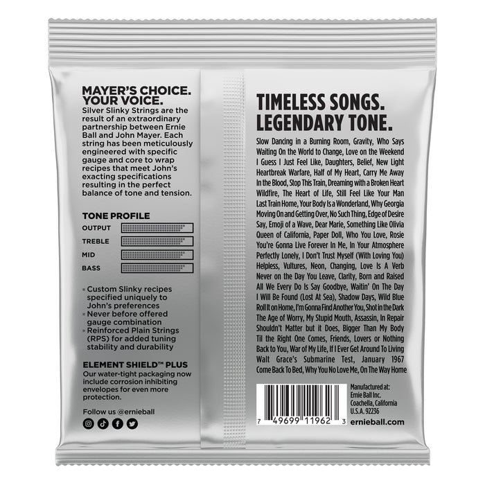 Ernie Ball John Mayer Silver Slinky 10.5-47, 3-Pack Tin - Fair Deal Music