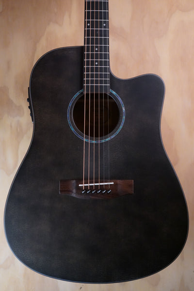 SQOE ED-60BK Electro Acoustic Guitar in Black - Fair Deal Music