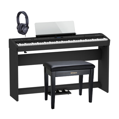 Roland FP-60X Portable Digital Piano Black Bundle - Fair Deal Music