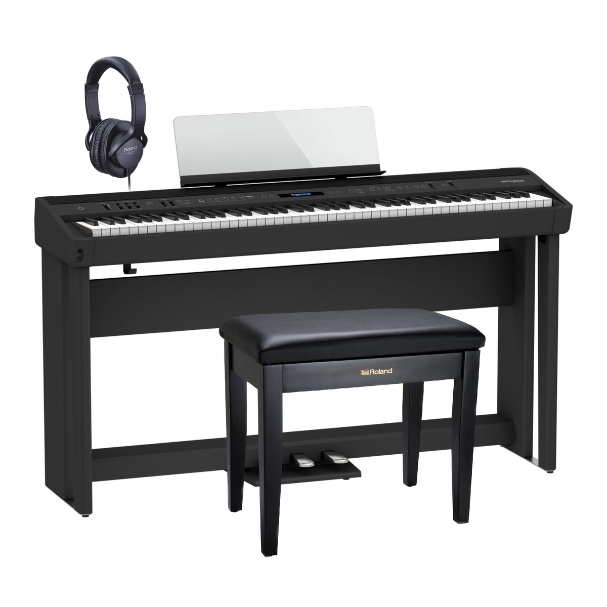 Roland FP-90X Premium Portable Piano Black Bundle - Fair Deal Music