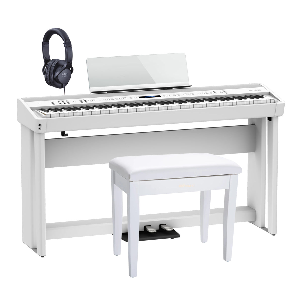 Roland FP-90X Premium Portable Piano White Bundle - Fair Deal Music