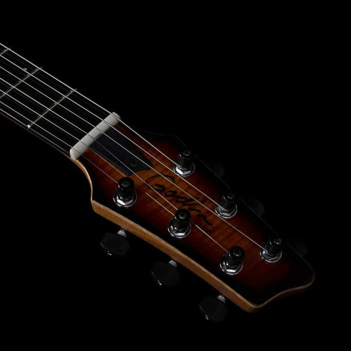 Godin LGXT 3 Voice Electric Guitar ~ Cognac Burst Flame - Fair Deal Music