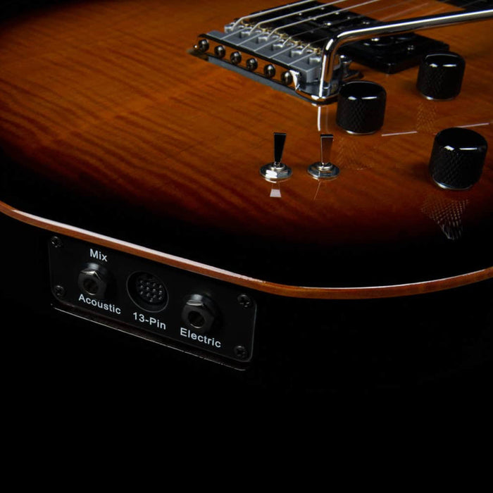 Godin LGXT 3 Voice Electric Guitar ~ Cognac Burst Flame - Fair Deal Music