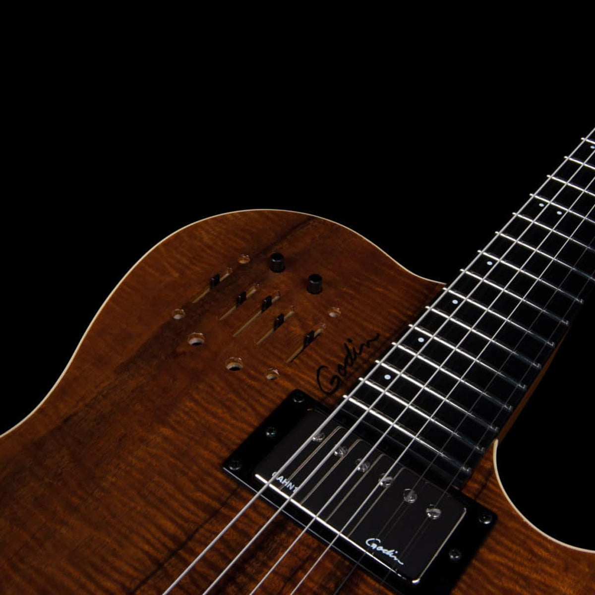 Godin A6 Ultra Electric Guitar ~ Extreme Koa HG - Fair Deal Music