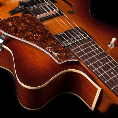 Godin 5th Avenue Semi-Acoustic Guitar ~ Cognac Burst Kingpin II HB - Fair Deal Music