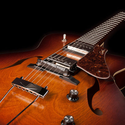 Godin 5th Avenue Semi-Acoustic Guitar ~ Cognac Burst Kingpin II HB - Fair Deal Music