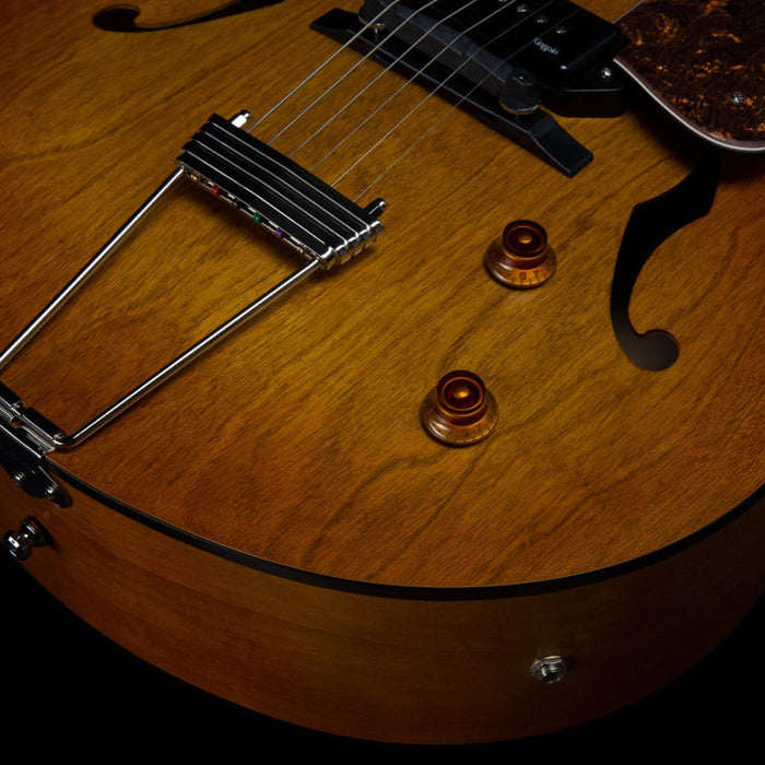 Godin 5th Avenue Jumbo P90 Semi-Acoustic Guitar ~ Harvest Gold - Fair Deal Music