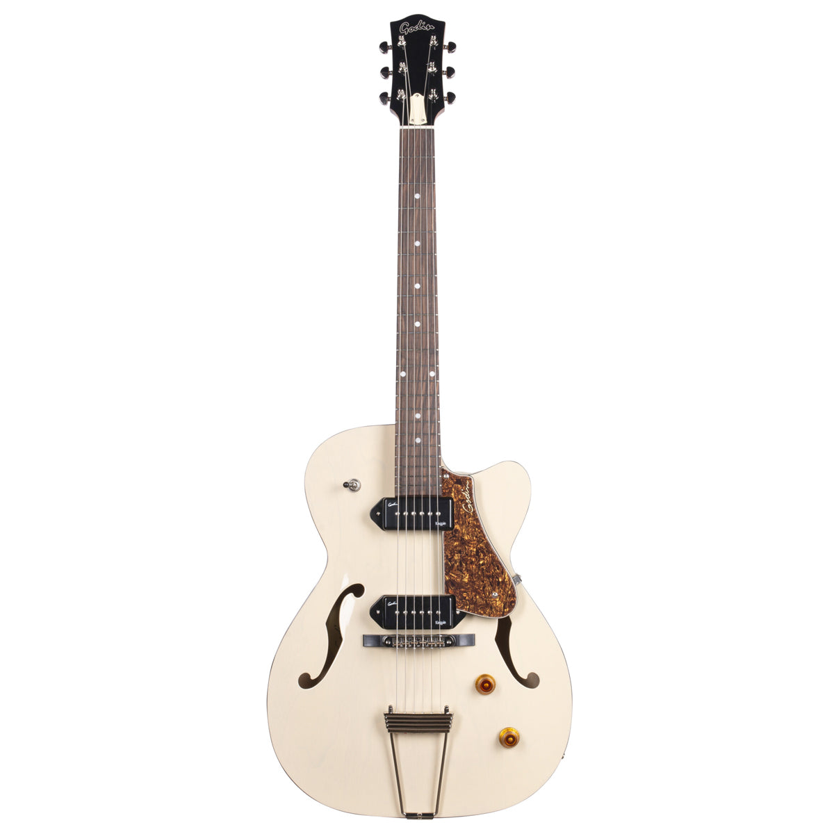 Godin 5th Avenue Thin Line Kingpin P90 Semi-Acoustic Guitar ~ Trans Cr ...