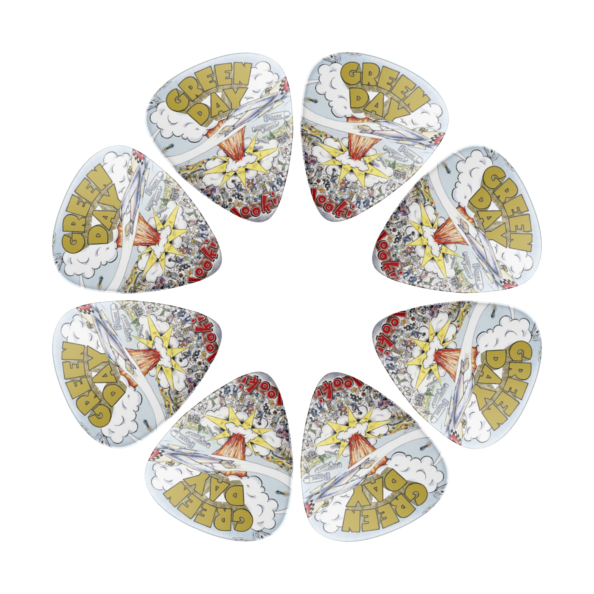 Green Day Dookie Double Sided Guitar Picks, Set of 8 - Fair Deal Music