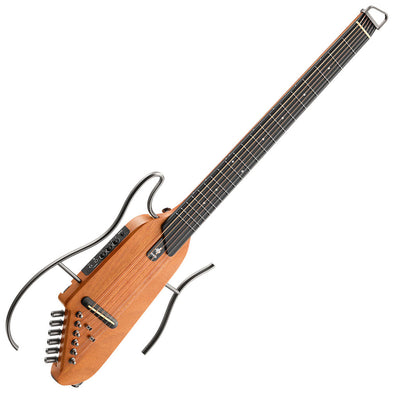 Donner Hush-I Ultra-Compact Travel Guitar, Mahogany - Fair Deal Music