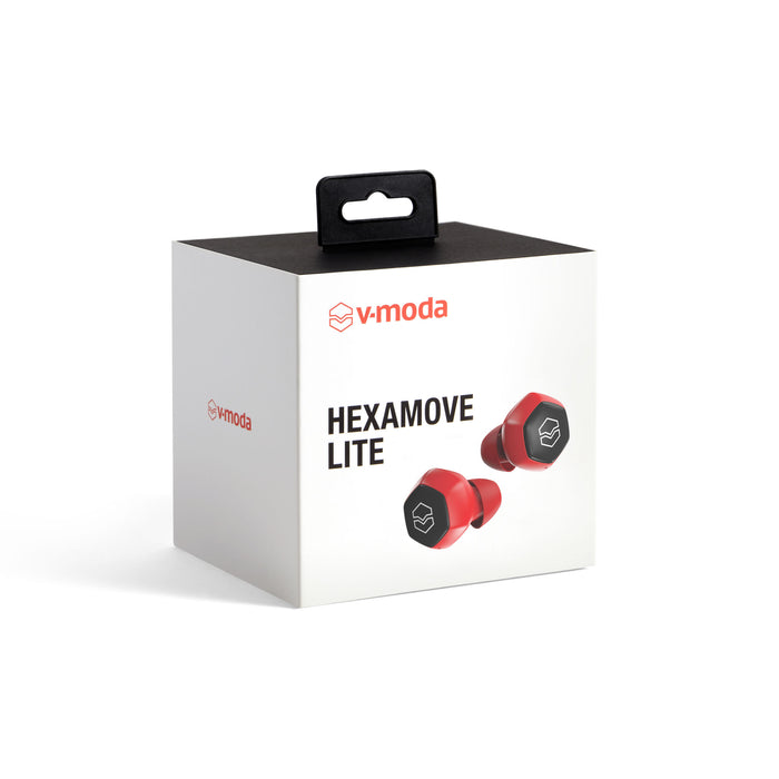 V-Moda Hexamove Lite Wireless Earbuds - Red - Fair Deal Music
