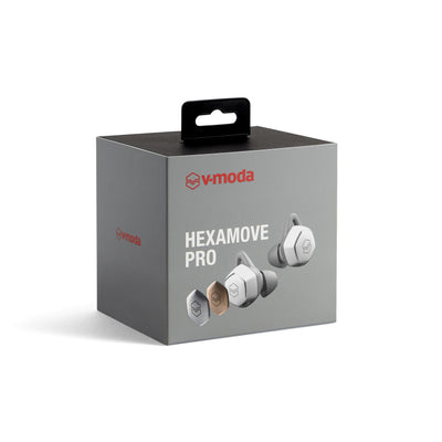 V-Moda Hexamove Pro True Wireless Earbuds - White - Fair Deal Music