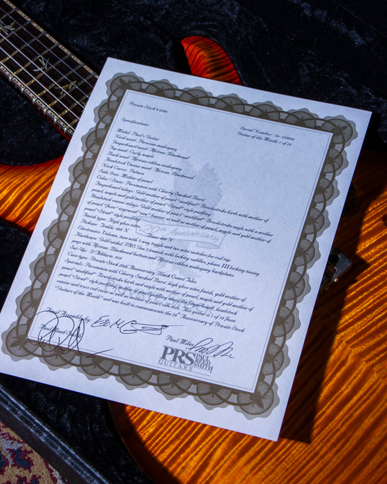 PRS Private Stock Paul’s Guitar in Persimmon with Cherry Smoked Burst “Guitars of the Month”, (Used COMM) - Fair Deal Music
