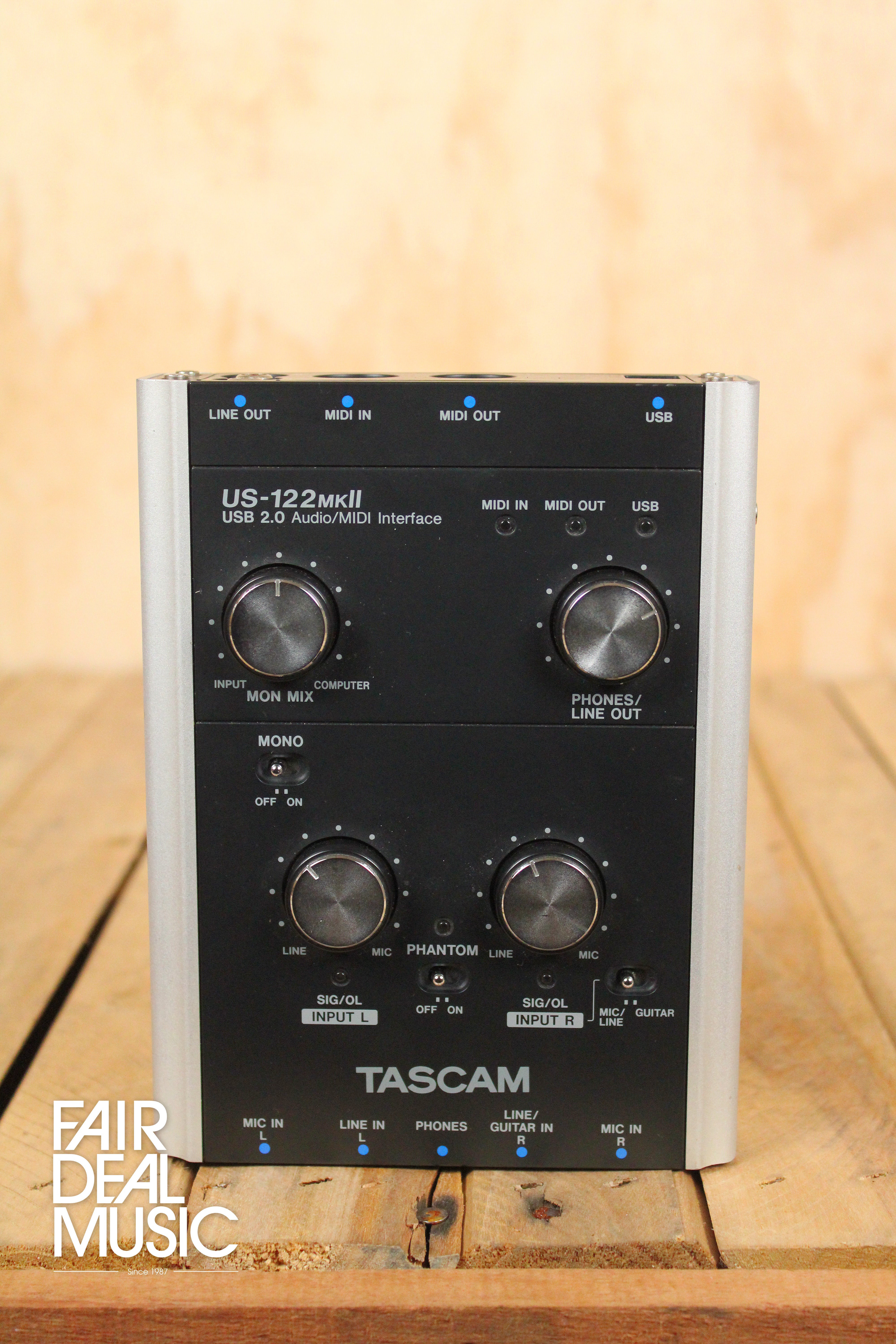 Tascam US-122 MKII USB 2.0 Two-channel Audio/MIDI Interface, Spares/Repairs - Fair Deal Music